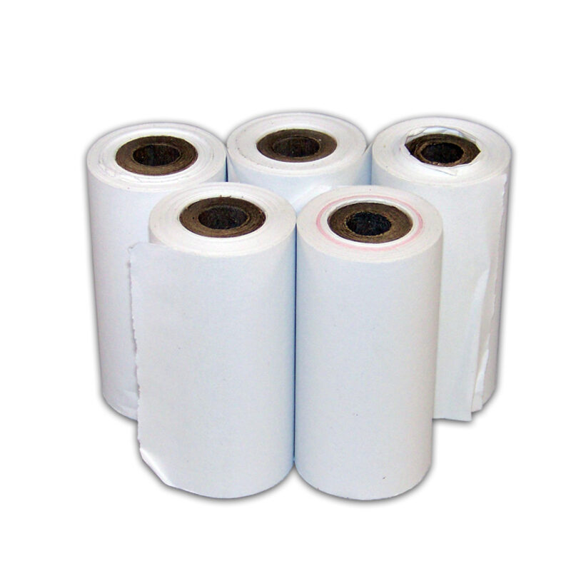 Papier do drukarki OHAUS SF42 — 5 rolek papieru termicznego — widok z przodu