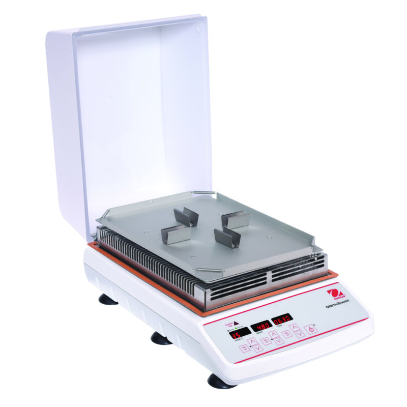 Wytrząsarka z inkubacją dla mikropłytek z nieprzezroczystą pokrywą ISLDMPHDGL EU — widok z prawej