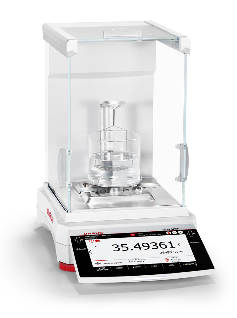 Waga OHAUS Explorer Semi-Micro z zestawem do wyznaczania gęstości