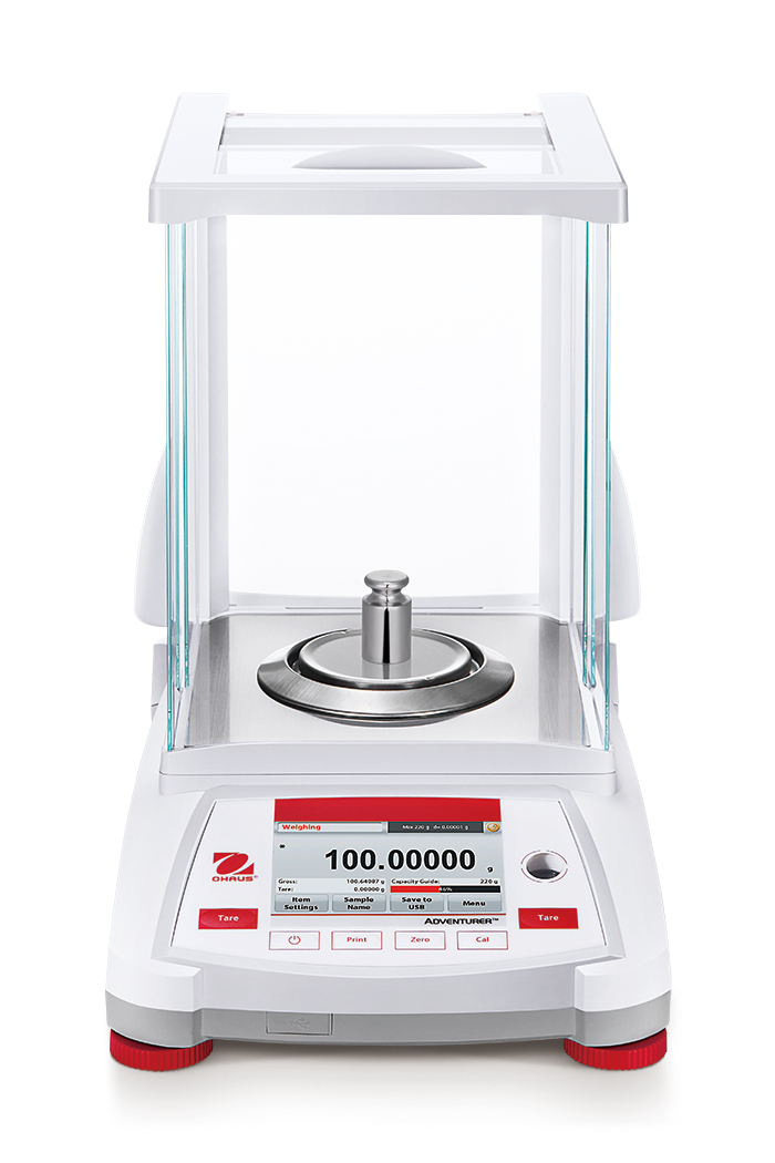 Waga OHAUS Adventurer™ Semi-Micro AX225D — zbliżenie szalki