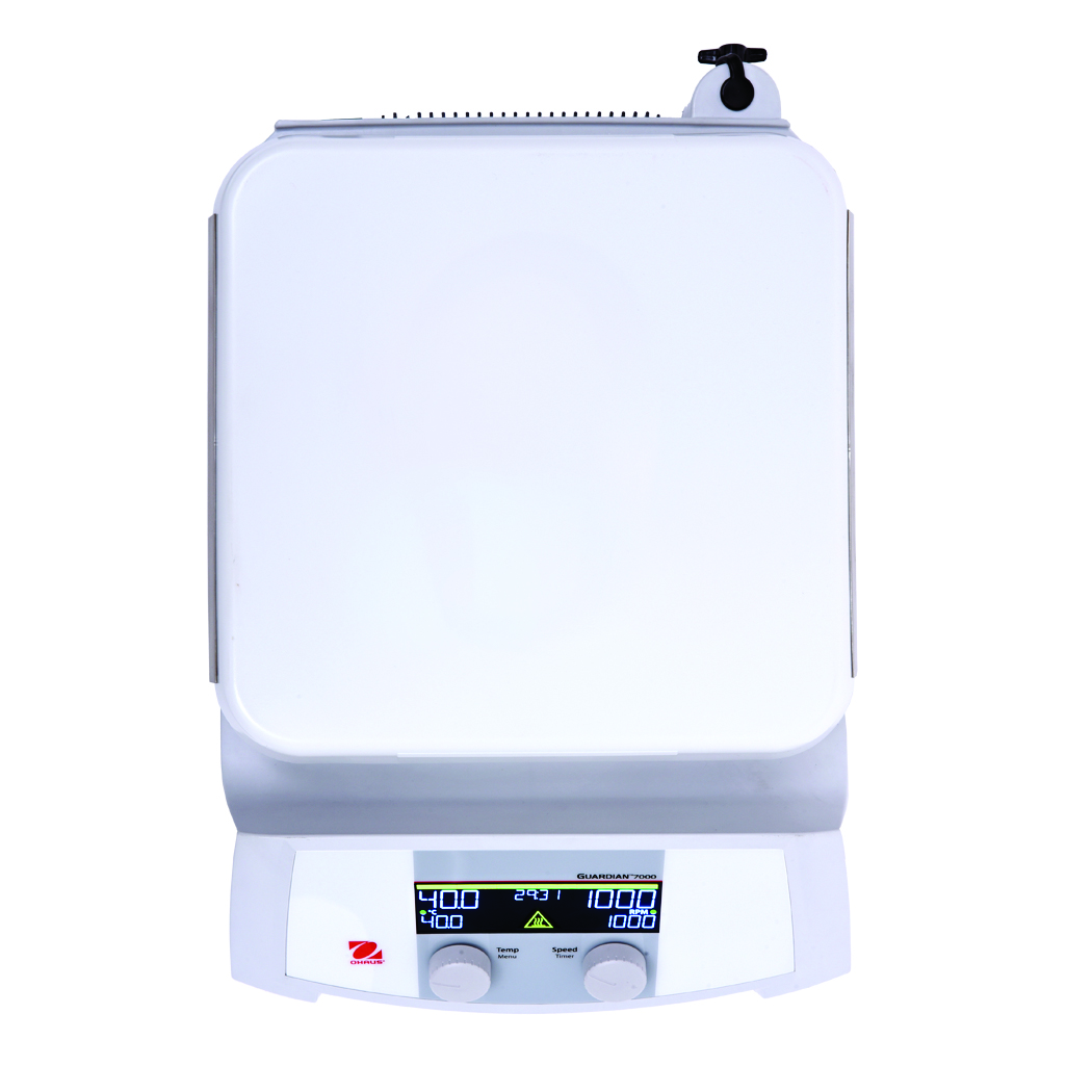Mieszadło magnetyczne z płytą grzejną 25.4x25.4 cm ceramiczne e-G71HS10C 230V EU — widok z góry