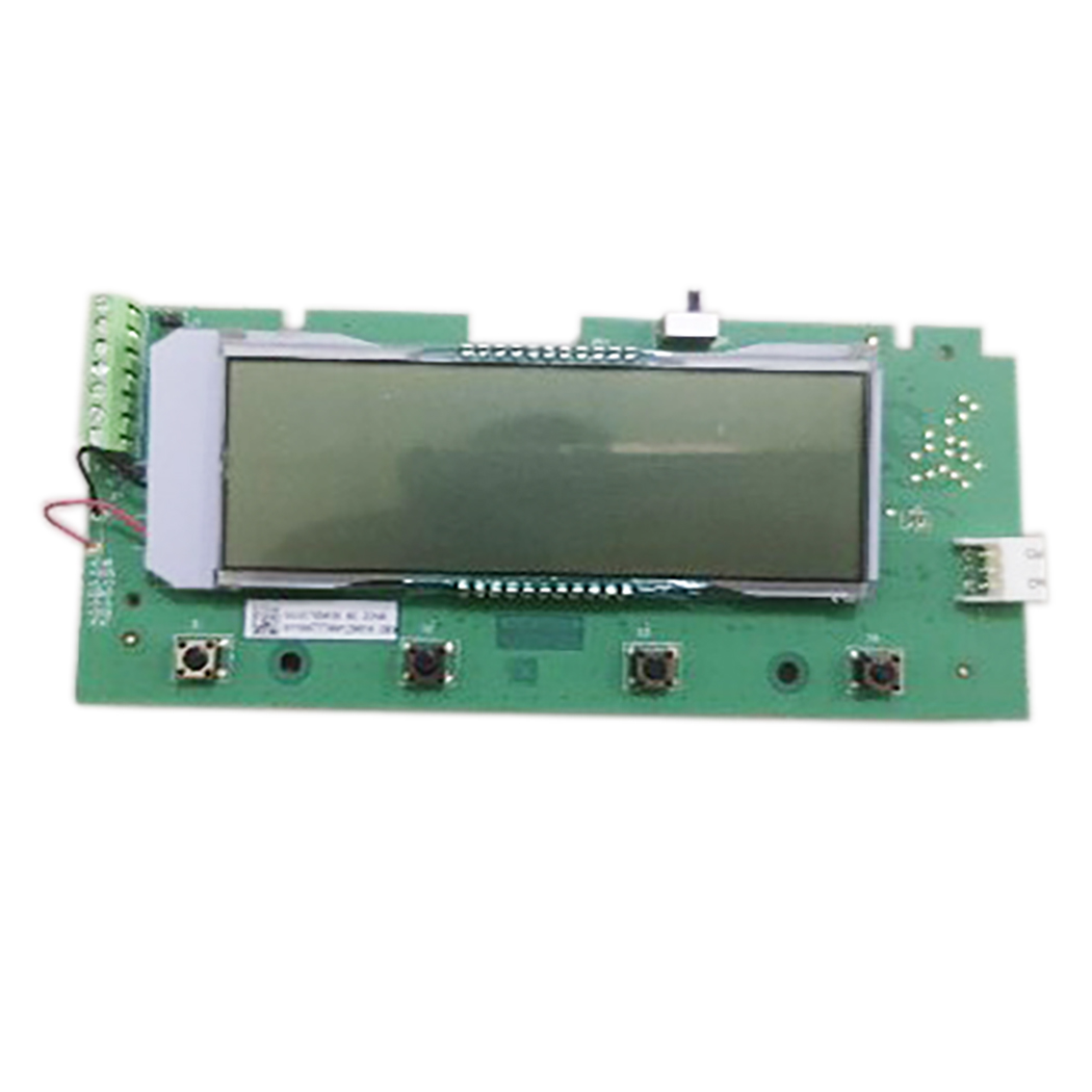 Płyta główna PCB OHAUS i-C71 z wyświetlaczem LCD i czterema przyciskami funkcyjnymi — widok z góry