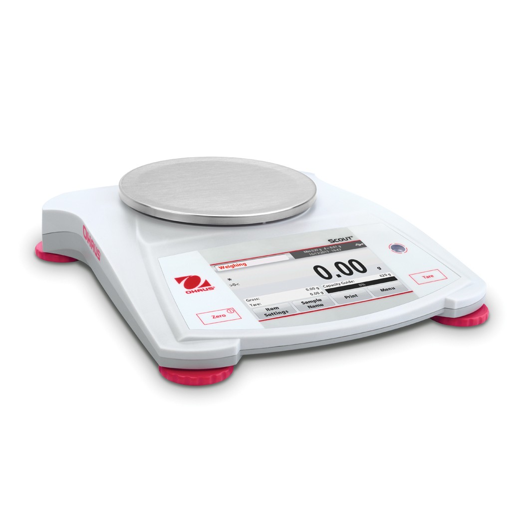 Waga precyzyjna OHAUS STX422 — widok z prawej